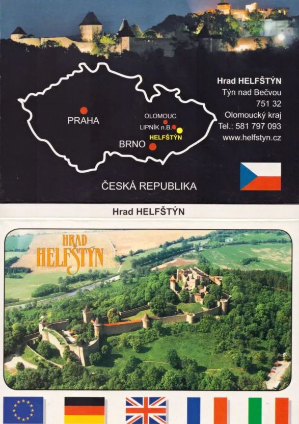 Helfštýn, leporelo, 9 minipohlednic, 10,5x7,5, vydáno r. 2005, v počtu 10 000 ks