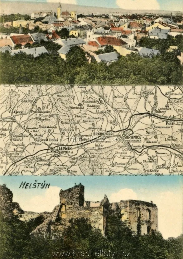 Helfštýn, MF, s mapkou, nakl. Václav Pátek, 1924