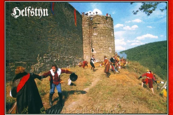 Helfštýn, VF, vstupenka č.118, rekonstrukce bitvy o hrad, Pressfoto