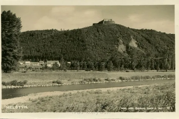 Helfštýn, MF, s Bečvou, prošlá 1937