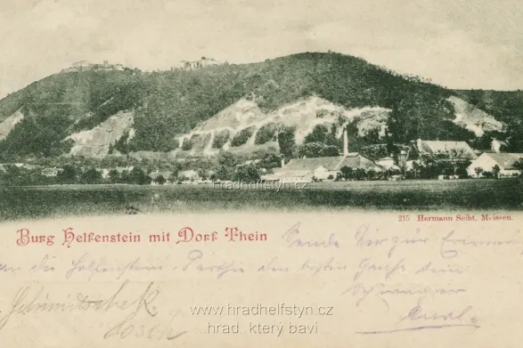 Helfštýn, MF, DA, vyd. Hermann Seibt, Meissen, prošlá 1900