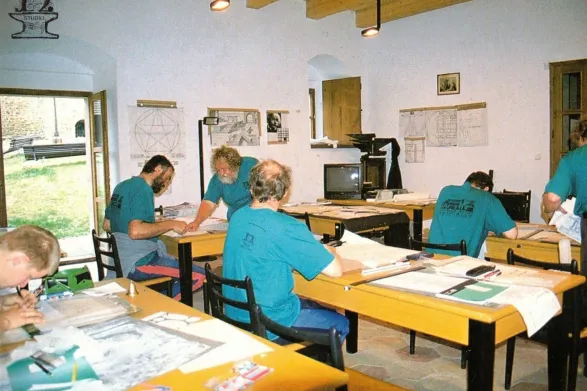 Helfštýn, VF, vstupenka, Kovářské studio, 5. kurz kresba, r. 1999