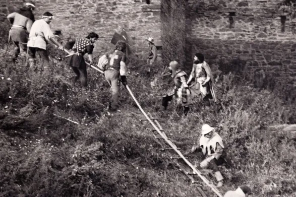 Helfštýn, historický šerm, 1986 (z archívu Petra Milaty)