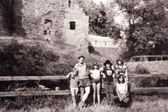 Helfštýn, historický šerm, 1983 (z archívu Petra Milaty)