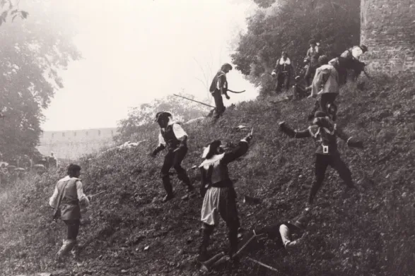 Helfštýn, historický šerm, 1982 (z archívu Petra Milaty)