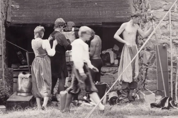 Helfštýn, historický šerm, 1985 (z archívu Petra Milaty)