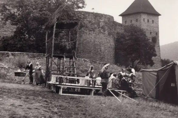 Helfštýn, historický šerm, 1985 (z archívu Petra Milaty)